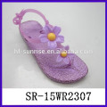 PVC air blowing sandal lady women toe post sandals clear sandals PVC jelly sandals